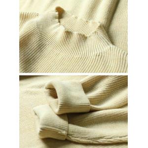 Mock Neck Mulberry Silk Knit Sweater Oversized Plain Cashmere Jumper