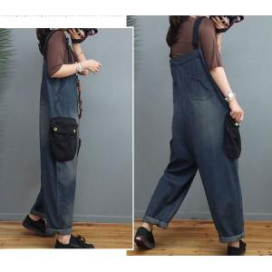 Trendy Straps Décor Bib Overalls Front Pockets 90s Fashion Overalls