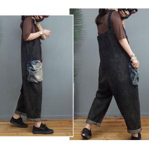 Trendy Straps Décor Bib Overalls Front Pockets 90s Fashion Overalls