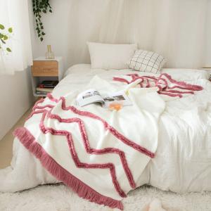 Lovely Tassel Soft Blanket Fringed Couch Throw