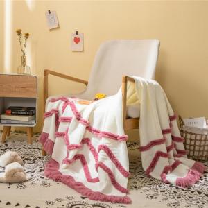 Lovely Tassel Soft Blanket Fringed Couch Throw