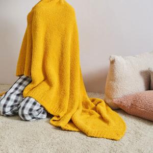 Solid Colors Air Conditioning Blanket Winter Fleeced Soft Throw