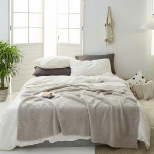 Solid Colors Air Conditioning Blanket Winter Fleeced Soft Throw