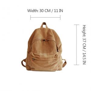 Ulzzang Style Korean Corduroy Backpack