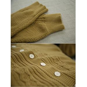 Single-Breasted Cable Knit Cardigan Long Sleeves Knit Sweater