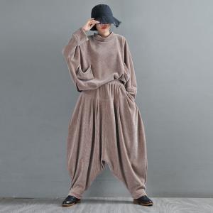 Plus Size Camel Bloomers Designer Hammer Pants for Women