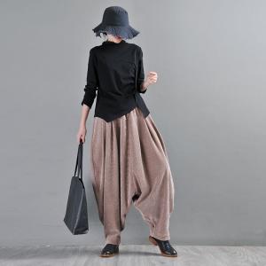 Plus Size Camel Bloomers Designer Hammer Pants for Women