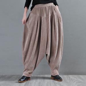 Plus Size Camel Bloomers Designer Hammer Pants for Women