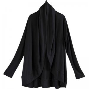 Heaps Collar Cotton Cardigan Soft Fleeced Overcoat