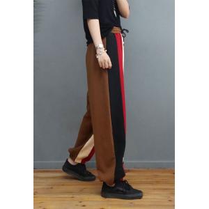 Colorful Chunky Striped Cotton Pants Sports Sweat Pants