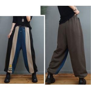 Colorful Chunky Striped Cotton Pants Sports Sweat Pants