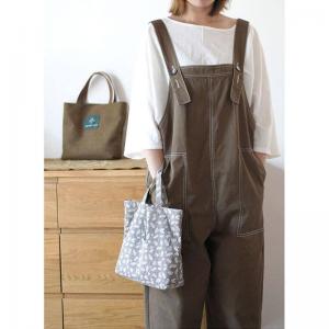 Cute Small Tweed Bag Cotton Linen Printed Bag