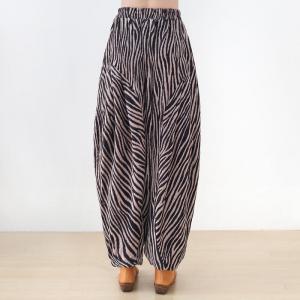 Relax-Fit Striped Carrot Pants Womens High Rise Elephant Pants