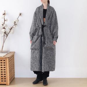 Chunky Linen Belted Coat Plus Size Chinese Plain Coat