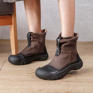 Gradient Colored Desert Boots Women Designer Leather Booties