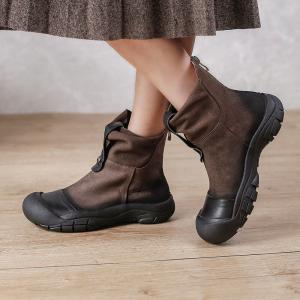 Gradient Colored Desert Boots Women Designer Leather Booties