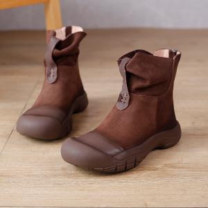 Gradient Colored Desert Boots Women Designer Leather Booties