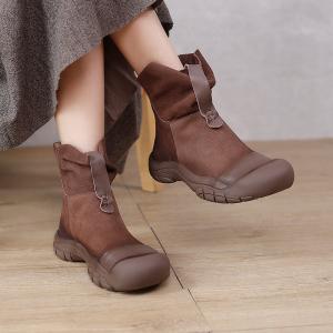 Gradient Colored Desert Boots Women Designer Leather Booties