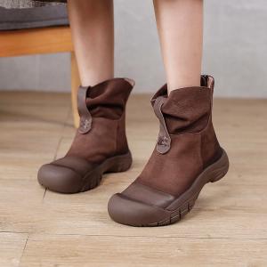 Gradient Colored Desert Boots Women Designer Leather Booties