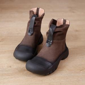 Gradient Colored Desert Boots Women Designer Leather Booties