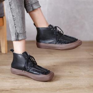 Toasty Warm Platform Booties Wool Lining Ankle Boots