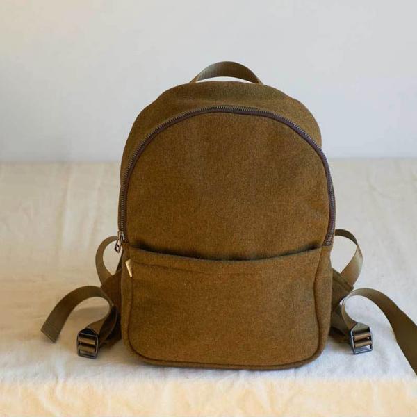 High-End Tweed Backpack  Casual Student Backpack