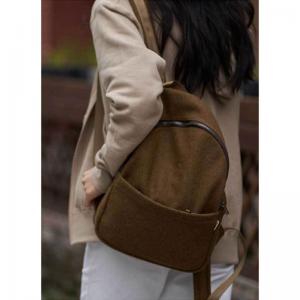 High-End Tweed Backpack  Casual Student Backpack