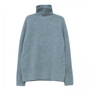 Baby Blue Wool Sweater Womens Knit Turtleneck Sweater