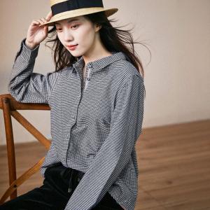 Cotton Brushed Small Plaid Shirt Casual Long Sleeve Shirt