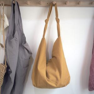 Washed Cotton Yellow Boho Bag Womens Beach Bag