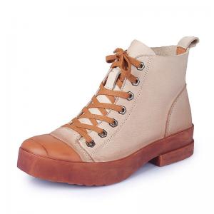 Chunky Heels Leather Martin Boots Fashion Combat Boots