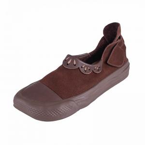 Easy-Matching Cowhide Low Top Shoes Square Toe Comfy Sandals
