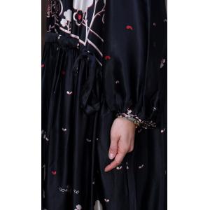 V-Neck Printed Loose Flare Dress Silky Elegant Maxi Dress