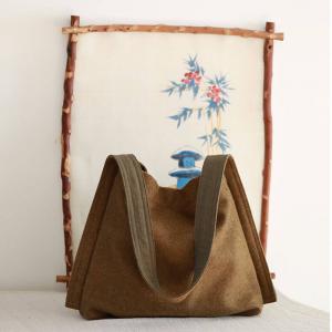 Easy-Match Woolen Tote Bag Sets Causal Tweed Bags