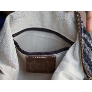 Vertical Striped Cotton Linen Bucket Bag