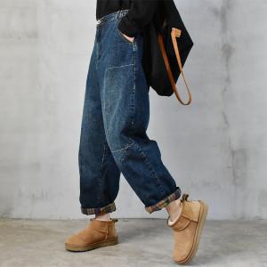 Street Style Elastic Waist Jeans Womens Baggy Dad Jeans