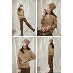 Solid Color Oversized Turtleneck Sweater Chunky Wool Knitwear