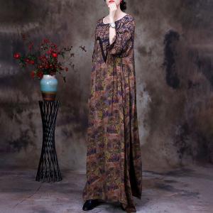 Beautiful Lace Trim Silky Abaya Printed Plus Size Caftan
