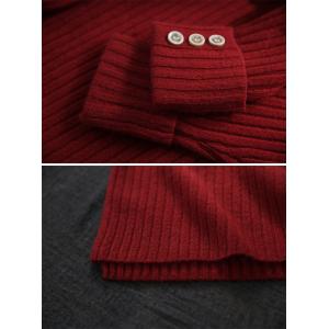 Soft Basolan Wool Sweater Plain High Collar Knit Pullover