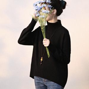 Cozy Korean Turtleneck Sweater Wool Plus Size Sweater