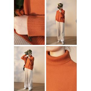 Cozy Korean Turtleneck Sweater Wool Plus Size Sweater