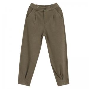 High Rise Fleeced Cigarette Pants Womens Wool Tapered Pants