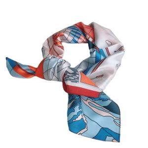 Mulberry Silk Printed Babushka Scarf Womens Beach Scarf