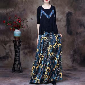 Beach Fashion Wide Leg Overalls Silk Printed Pants