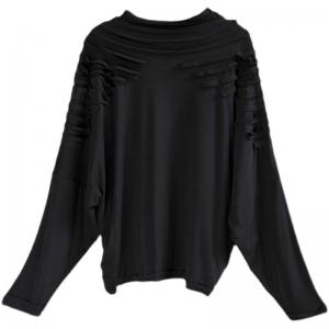 Casual Style Fringed T-shirt Long Sleeves Cotton Sweatshirt