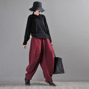 Mock Neck Tassel Tee Casual Cotton Black Pullover