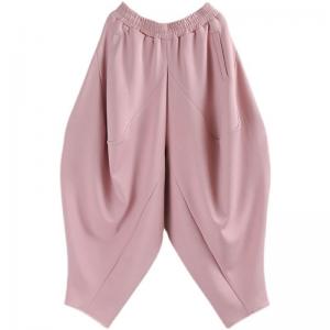 Baby Pink Cotton Elephant Pants Plus Size Designer Harem Pants