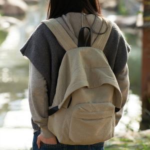 Cotton Linen Jacquard Backpacks Classic Gingham Backpack