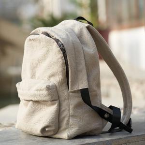 Cotton Linen Jacquard Backpacks Classic Gingham Backpack