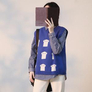 Vertical Striped Oversized Shirt Classic Cotton Blouse